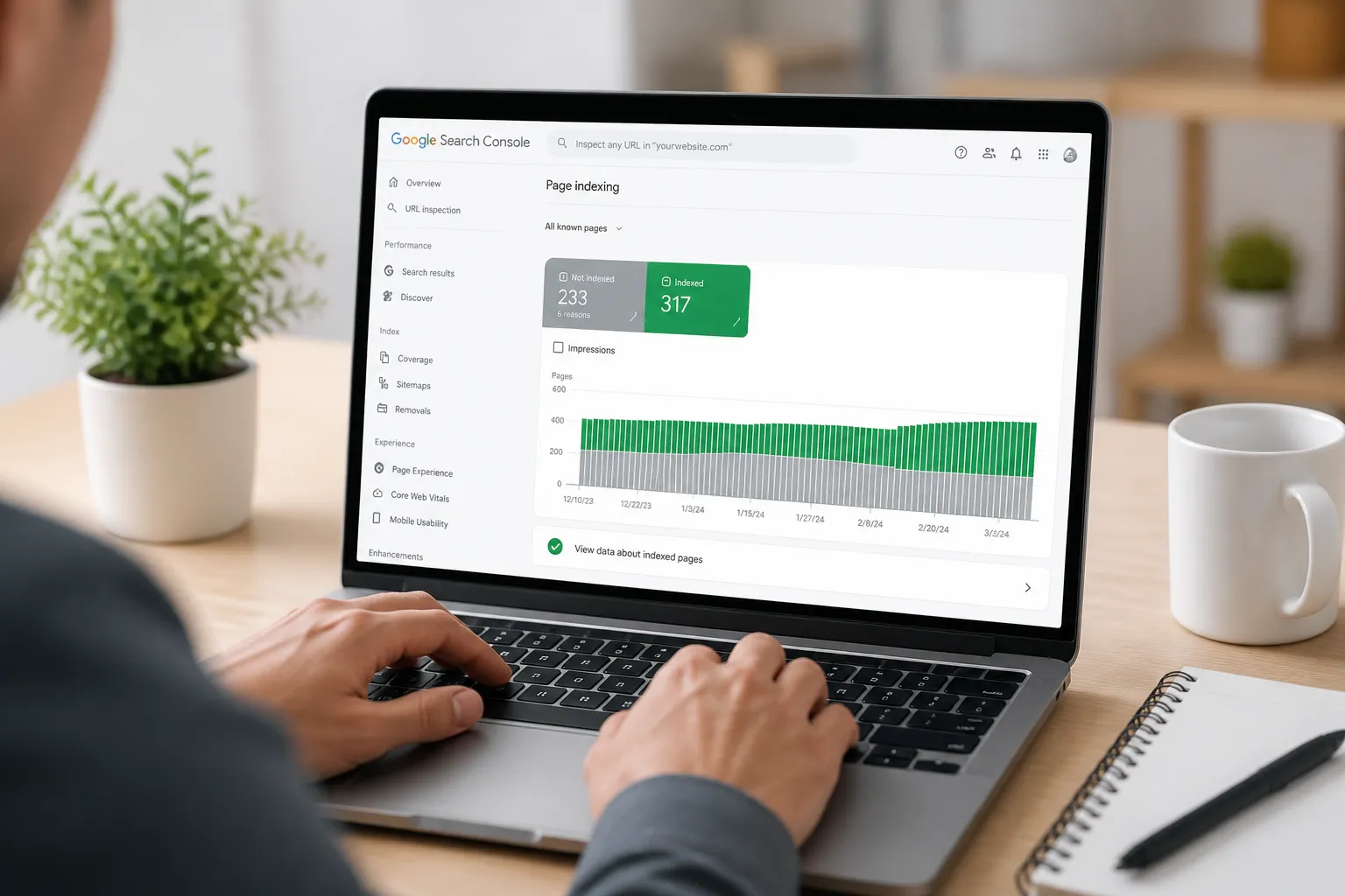 Kiểm tra tình trạng lập chỉ mục trang web qua báo cáo Page indexing trong Search Console