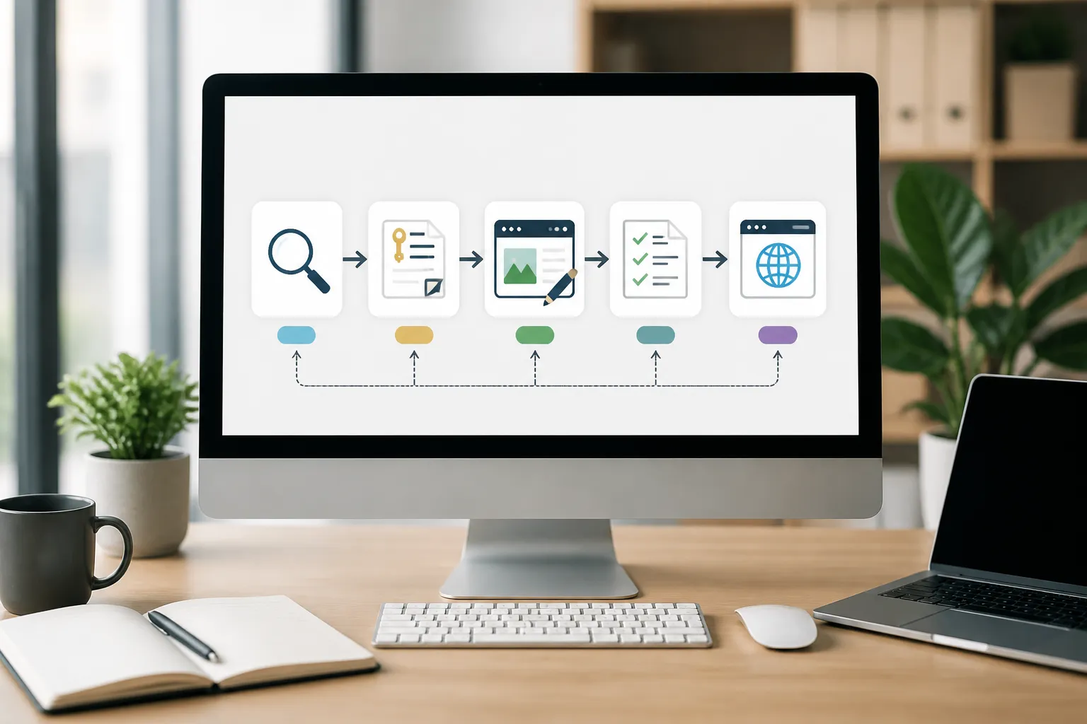 Workflow SEO tự động 2026: từ keyword đến bài publish không cần nhiều tool